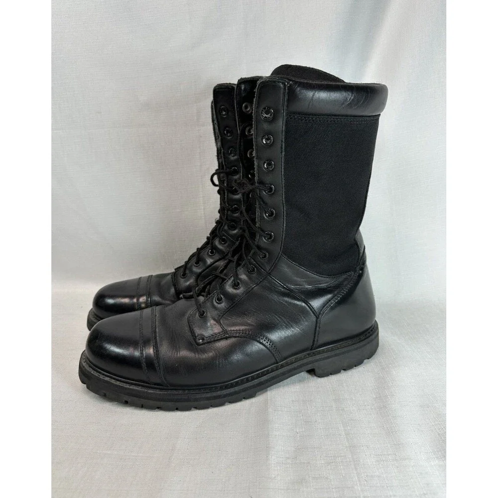 ROCKY #2093 Trooper Military Combat Boot Black Leather Nylon Soft Cap Toe Sz 14